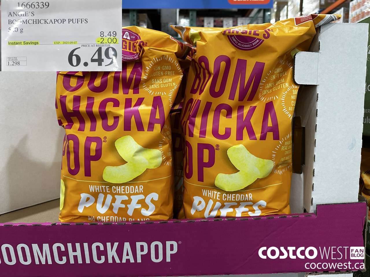 1666339 ANGIE'S BOOMCHICKAPOP PUFFS 500G ($2.00 INSTANT SAVINGS EXPIRES ON 2025-09-07) $6.49