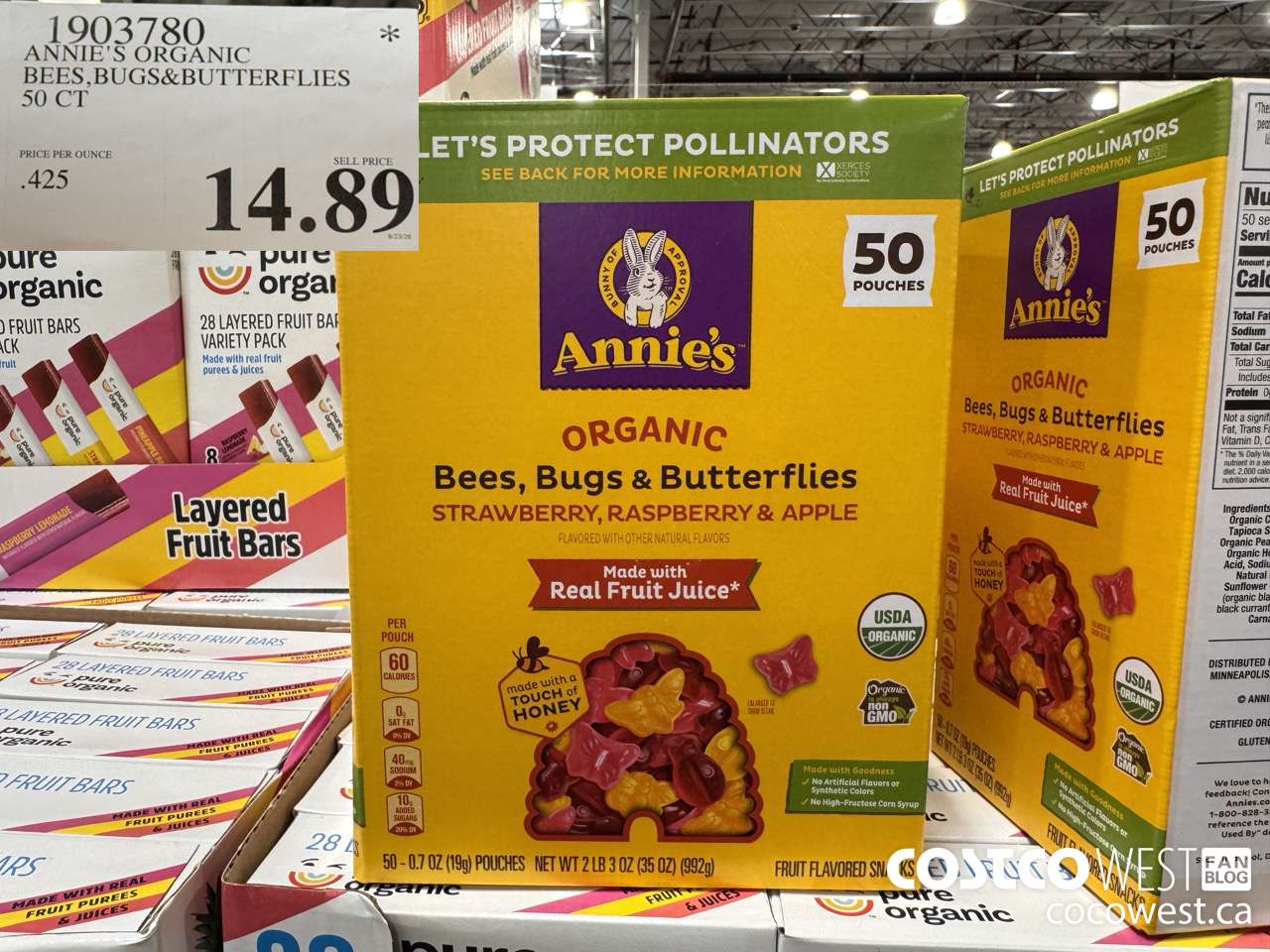 1903780 ANNIE'S ORGANIC BEES, BUGS & BUTTERFLIES 50 CT $14.89