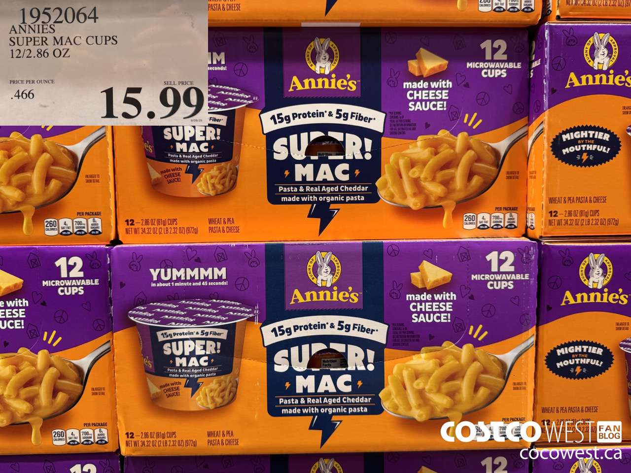 1952064 ANNIES SUPER MAC CUPS 12/2.86 OZ $15.99