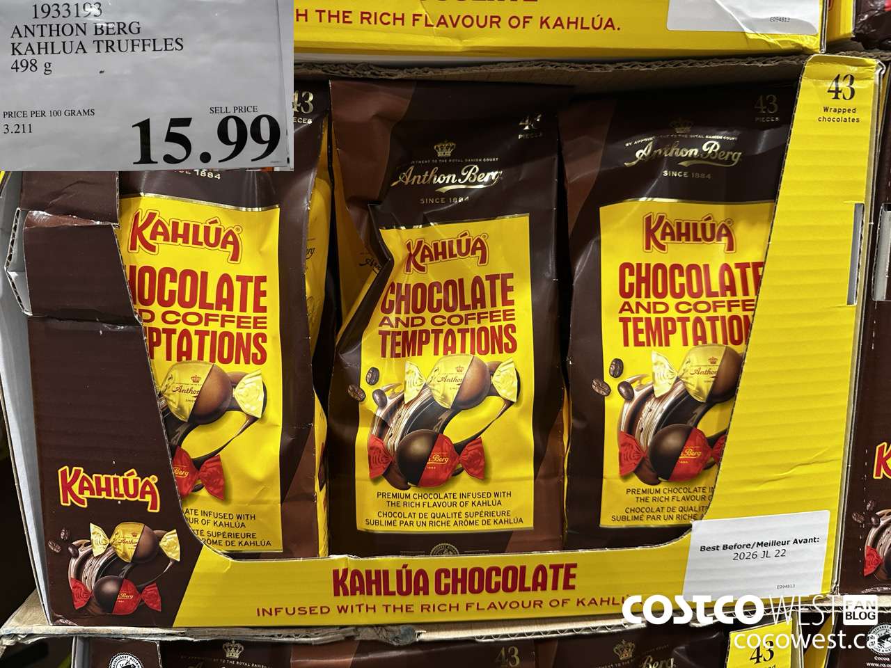 1933193 ANTHON BERG KAHLUA TRUFFLES 498G $15.99