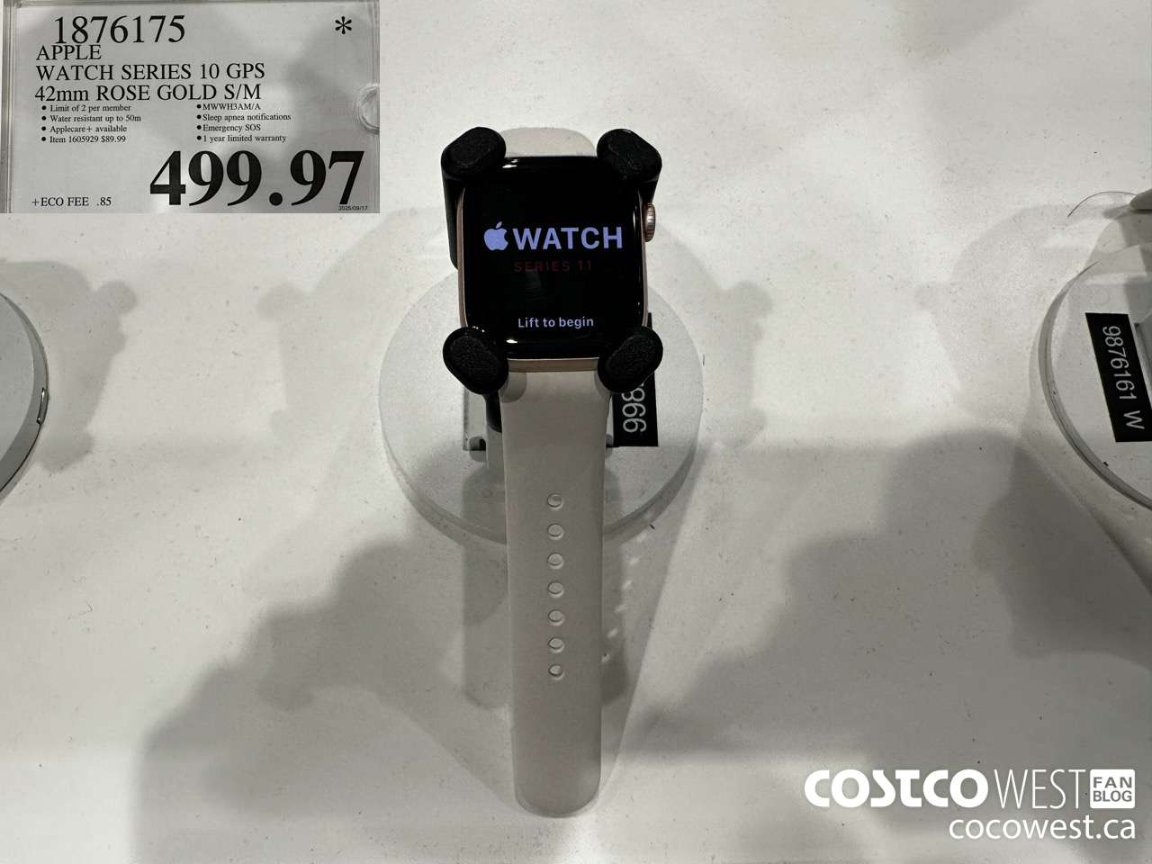 1876175 APPLE WATCH SERIES 10 GPS 42MM ROSE GOLD S/M $499.97