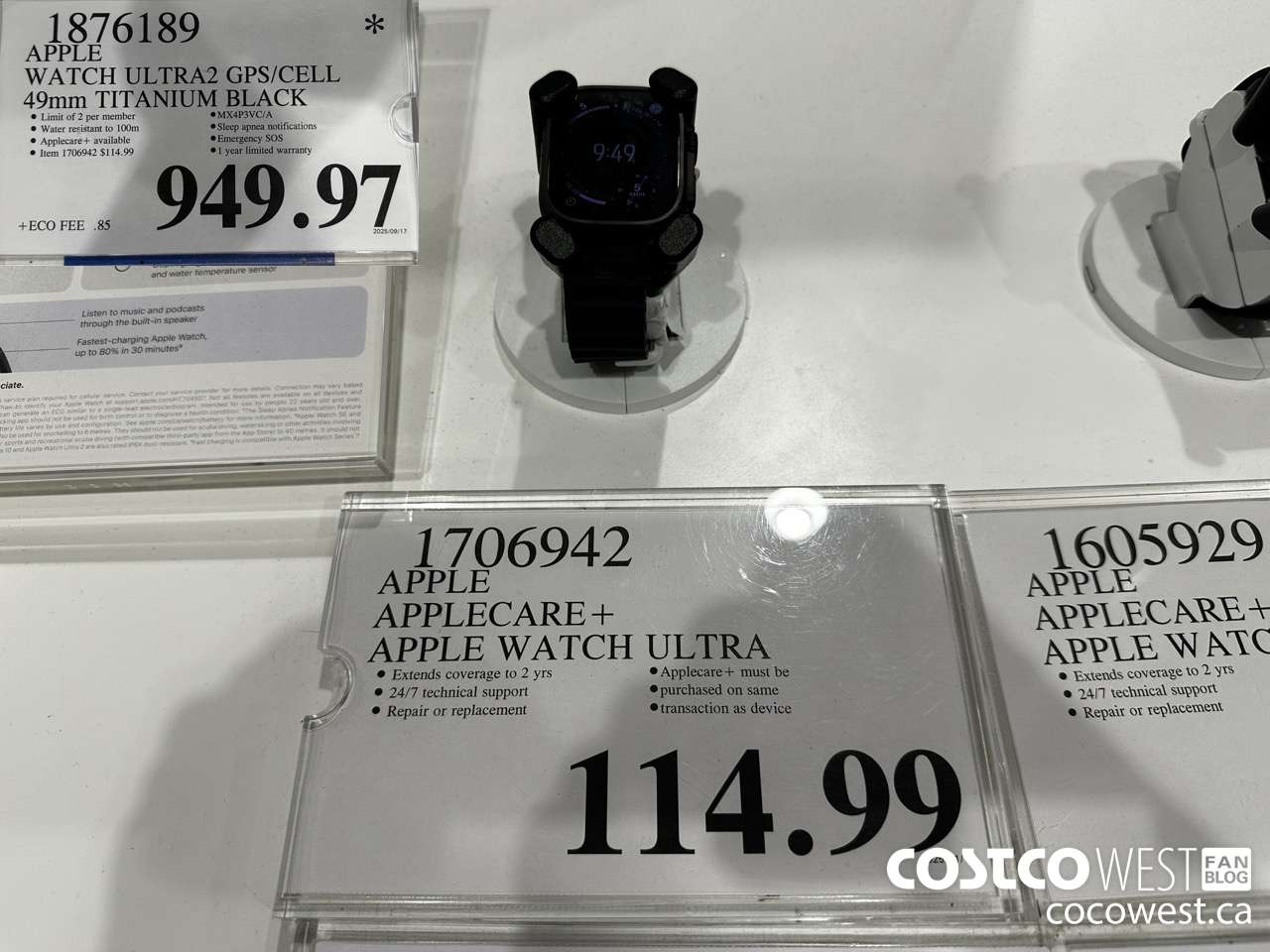 1876189 APPLE WATCH ULTRA2 GPS/CELL 49MM TITANIUM BLACK $949.97