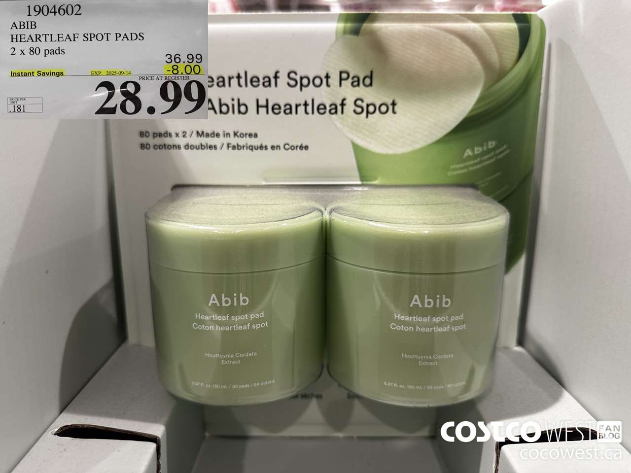 1904602 ARIB HEARLEAF SPOT PADS 2 X 80 PADS ($8.00 INSTANT SAVINGS EXPIRES ON 2025-09-14) $28.99