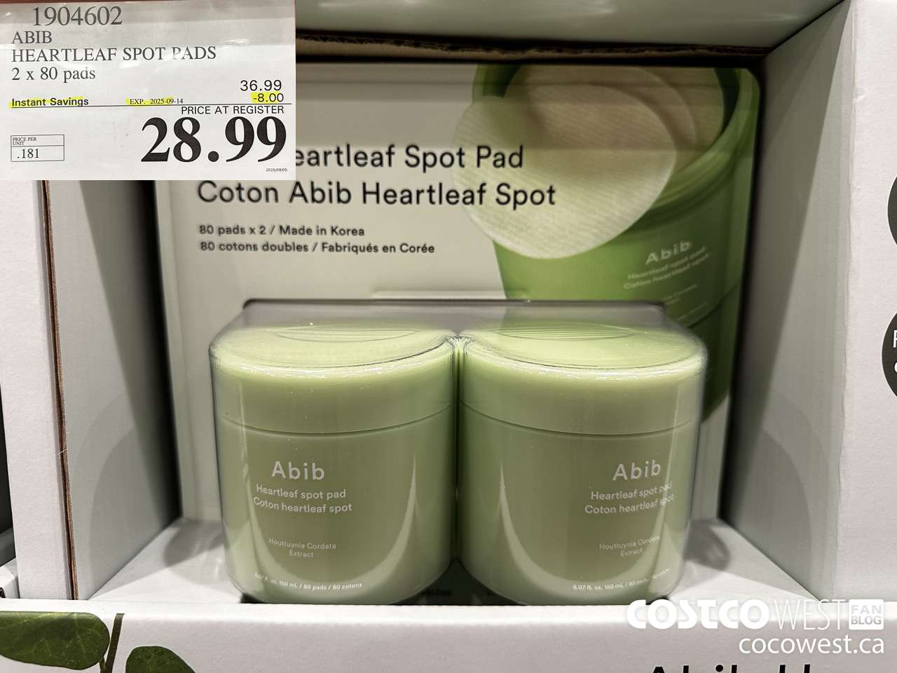 1904602 ARIB HEARLEAF SPOT PADS 2 X 80 PADS ($8.00 INSTANT SAVINGS EXPIRES ON 2025-09-14) $28.99