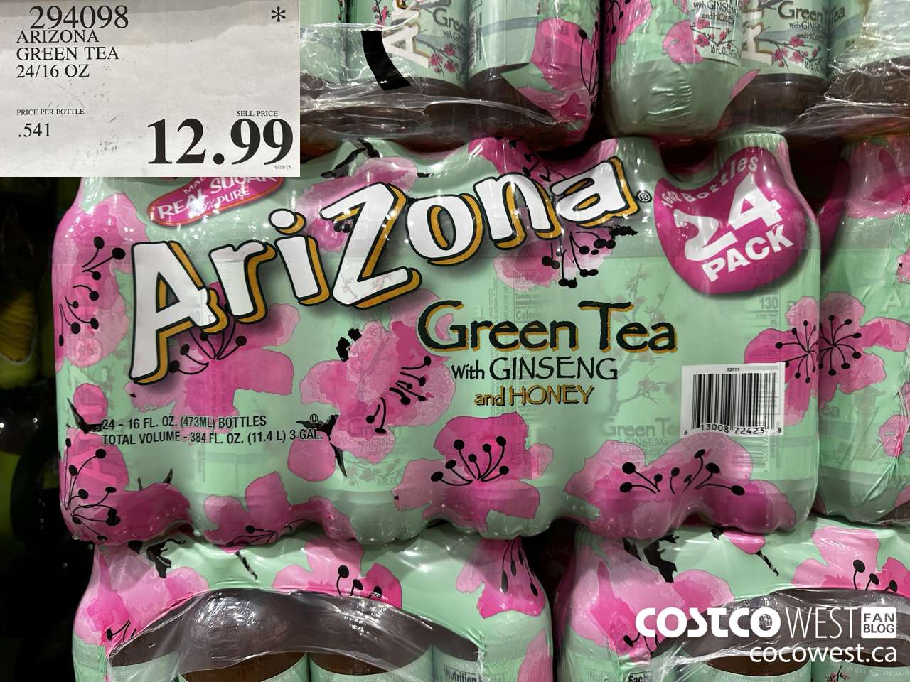 294098 ARIZONA GREEN TEA 24/16 OZ $12.99