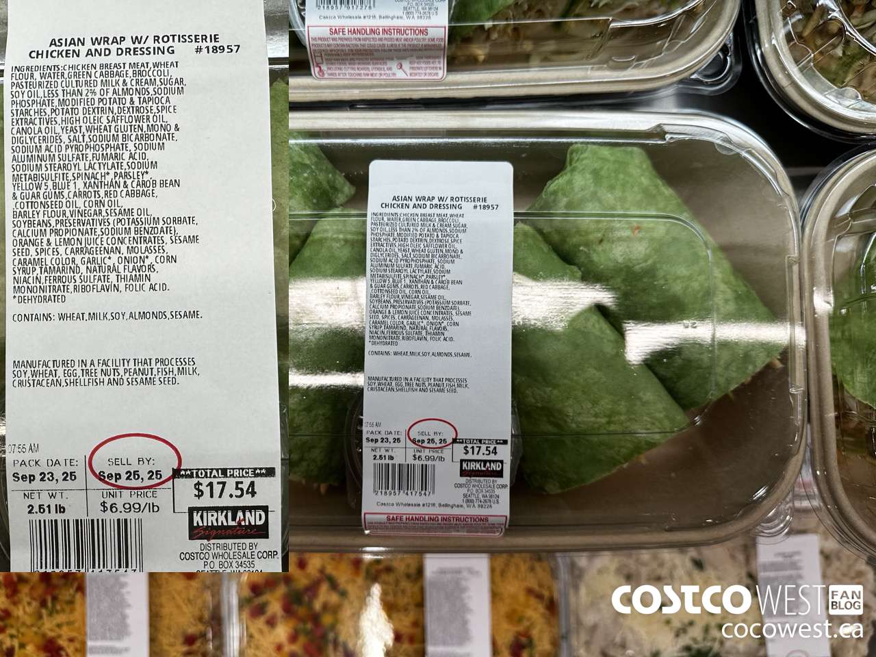 18957 ASIAN WRAP W/ROTISSERIE CHICKEN AND DRESSING $6.99