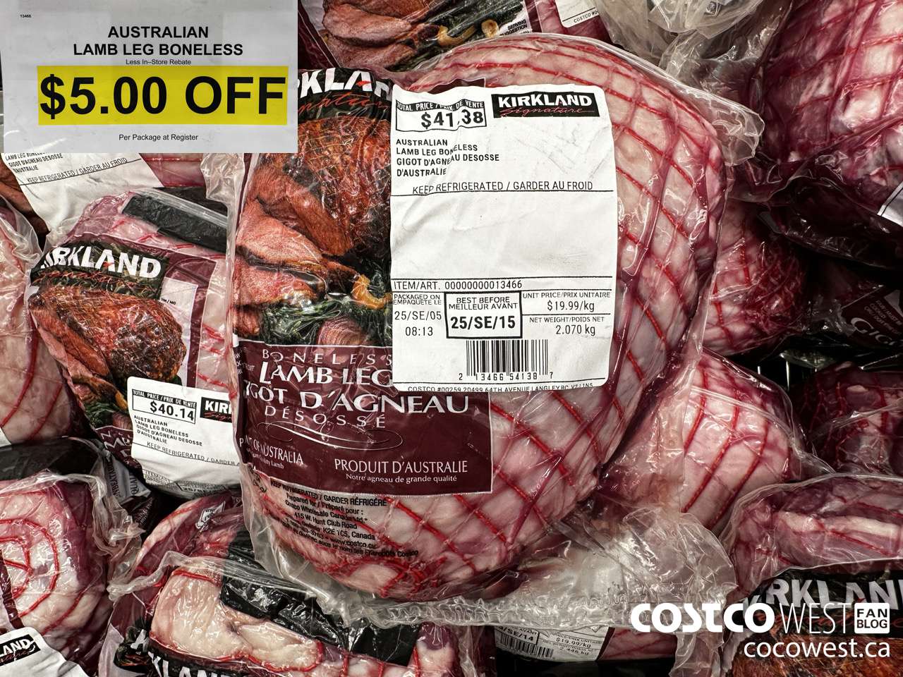 13466 AUSTRALIAN LEG BONELESS ($5.00 INSTANT SAVINGS)