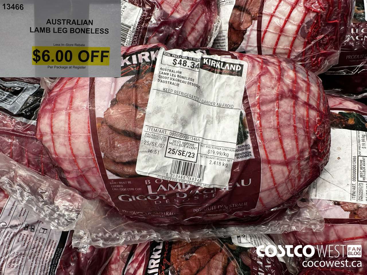 13466 AUSTRALIAN LEG BONELESS ($6.00 INSTANT SAVINGS)