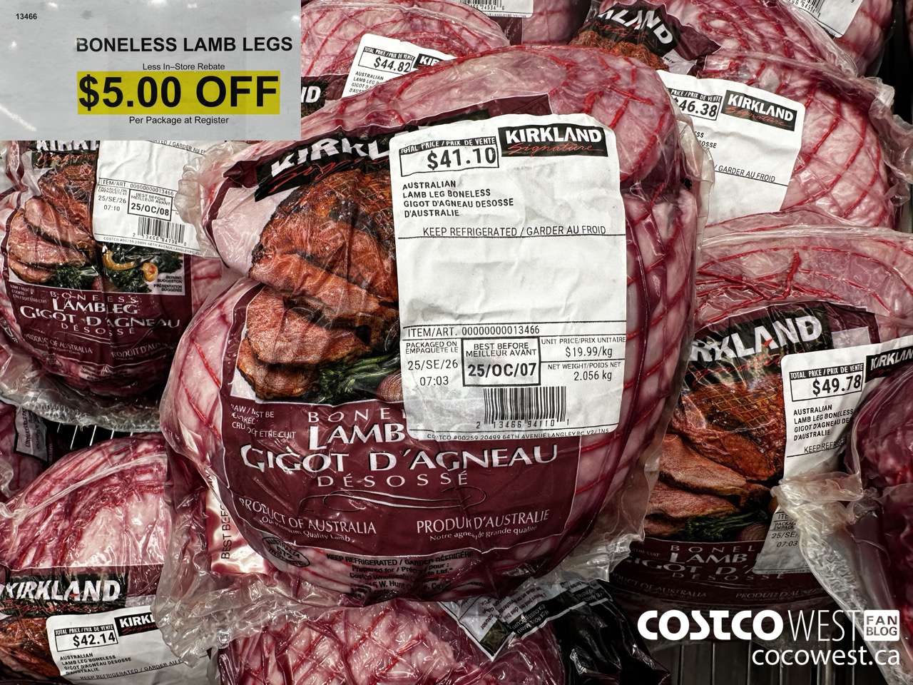 13466 AUSTRALIAN LEG BONELESS ($5.00 INSTANT SAVINGS)