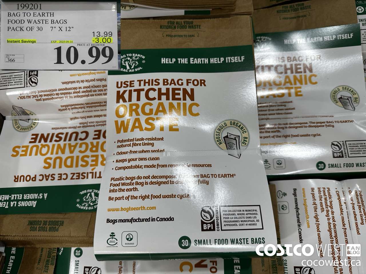 199201 BAG TO EARTH FOOD WASTE BAGS PACK OF 30 7