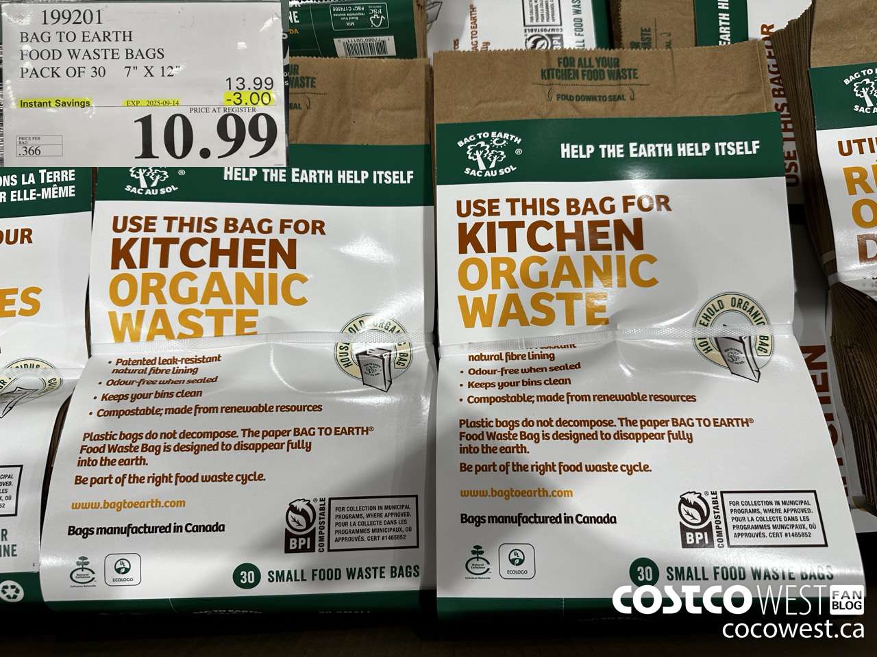 199201 BAG TO EARTH FOOD WASTE BAGS PACK OF 30 7