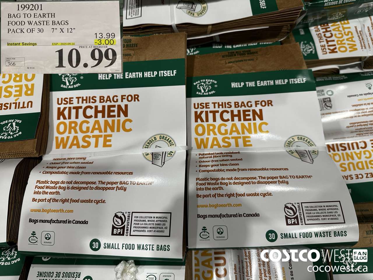 199201 BAG TO EARTH FOOD WASTE BAGS PACK OF 30 7