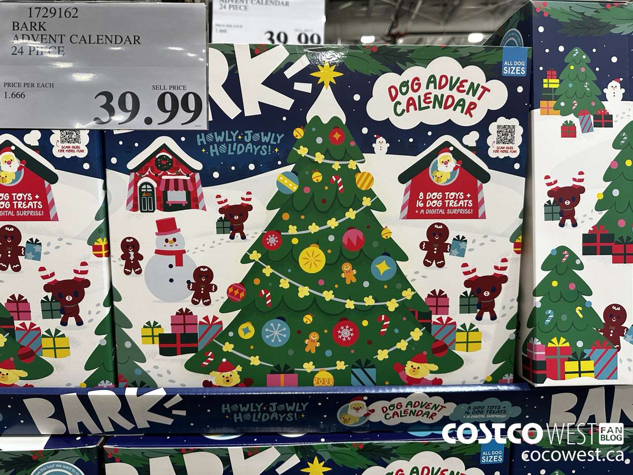 1729162 BARK ADVENT CALENDAR 24 PIECE $39.99