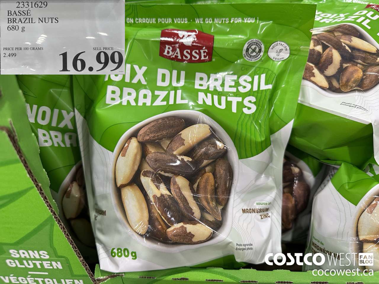 2331629 BASSE BRAZIL NUTS 680G $16.99