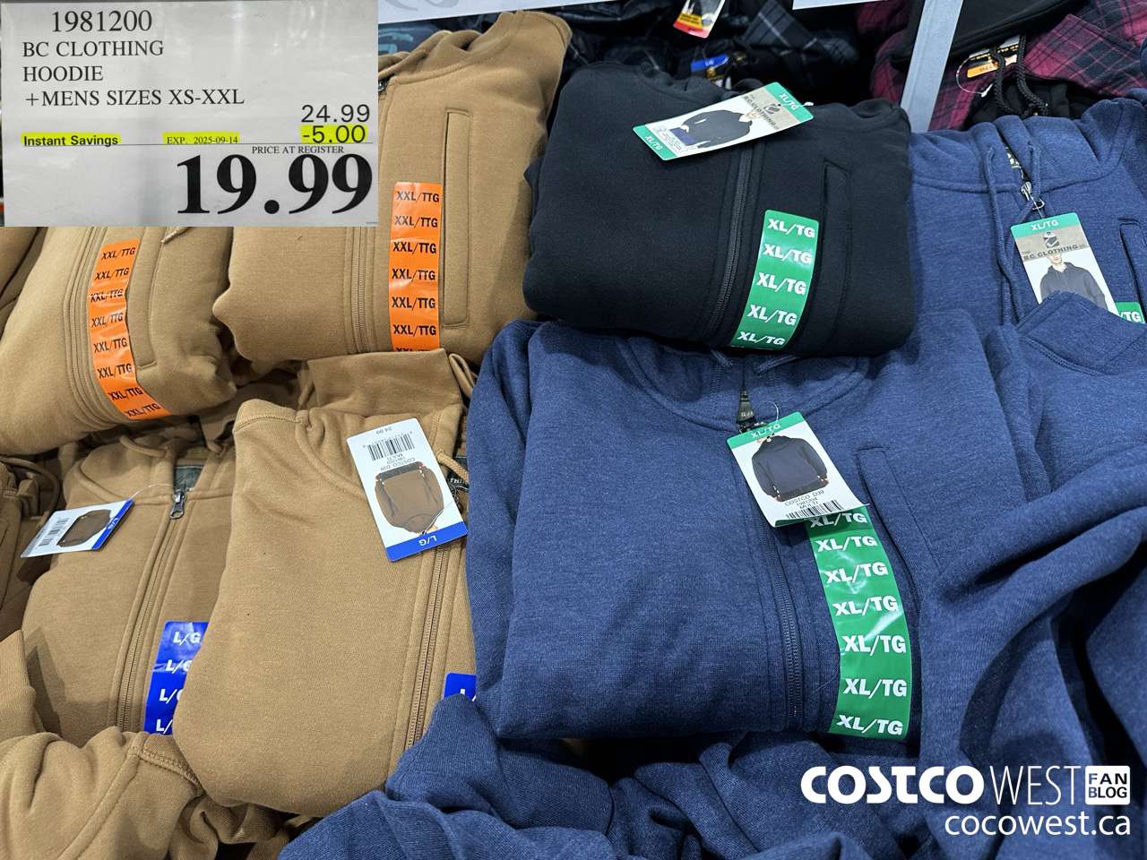 1981200 BC CLOTHING HOODIE MENS SIZES XS-XXL ($5.00 INSTANT SAVINGS EXPIRES ON 2025-09-14) $19.99