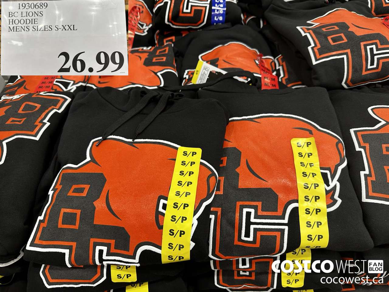1930689 BC LIONS HOODIE MENS SIZES S-XXL $26.99