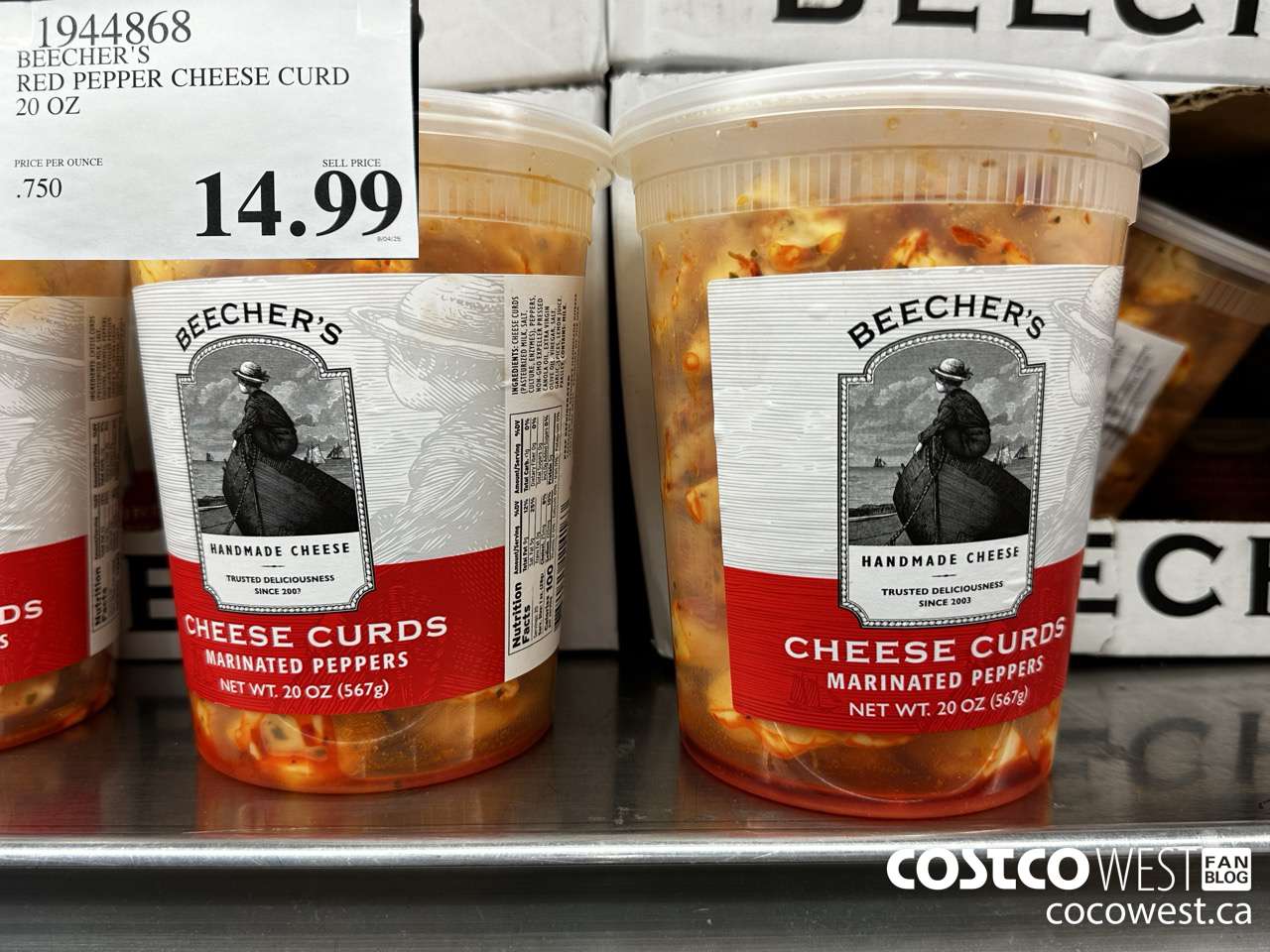1944868 BEECHER'S RED PEPPER CHEESE CURD 20 OZ $14.99