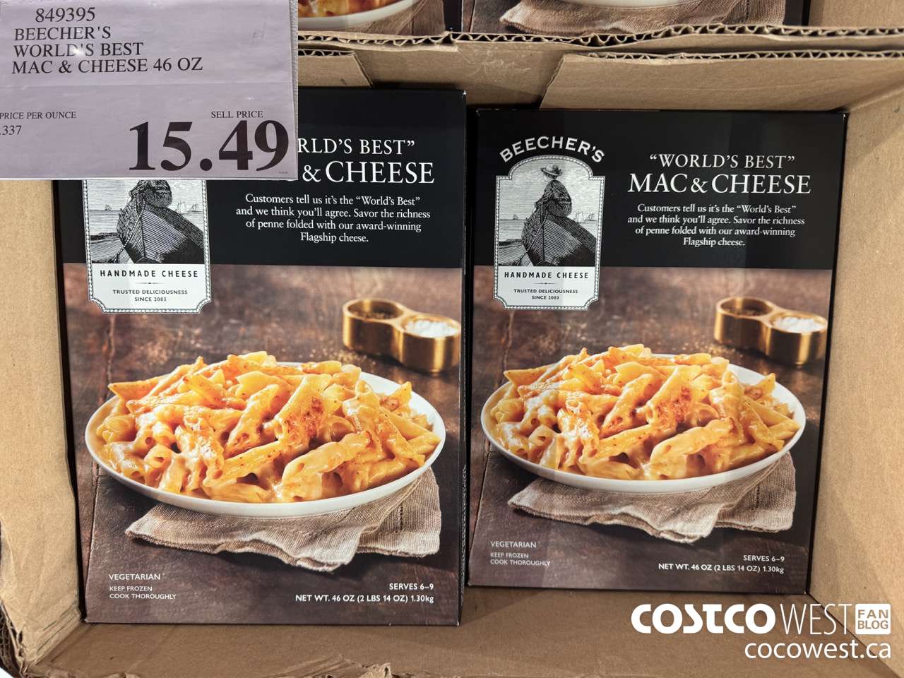849395 BEECHER'S WORLD'S BEST MAC & CHEESE 46 OZ $15.49