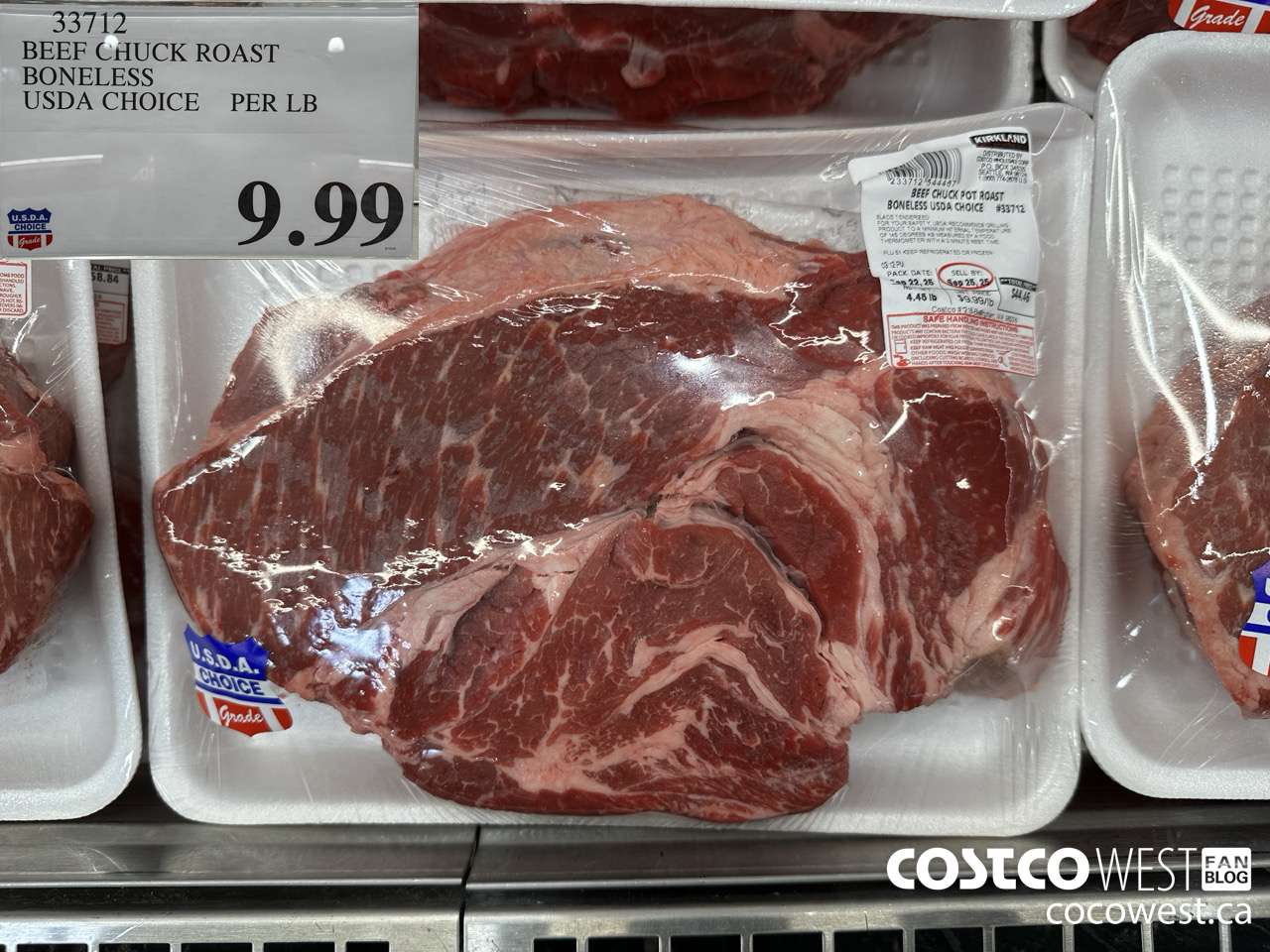 33712 BEEF CHUCK ROAST BONELESS USDA CHOICE PER LB $9.99