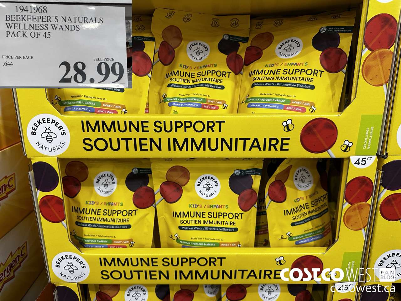 1941968 BEEKEEPER'S NATURALS WELLNESS WANDS PACK OF 45 $28.99