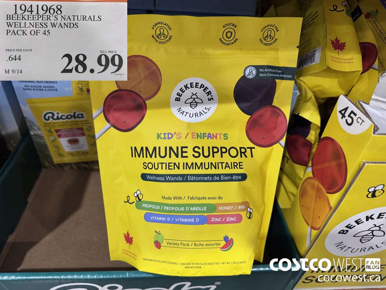 1941968 BEEKEEPER'S NATURALS WELLNESS WANDS PACK OF 45 $28.99