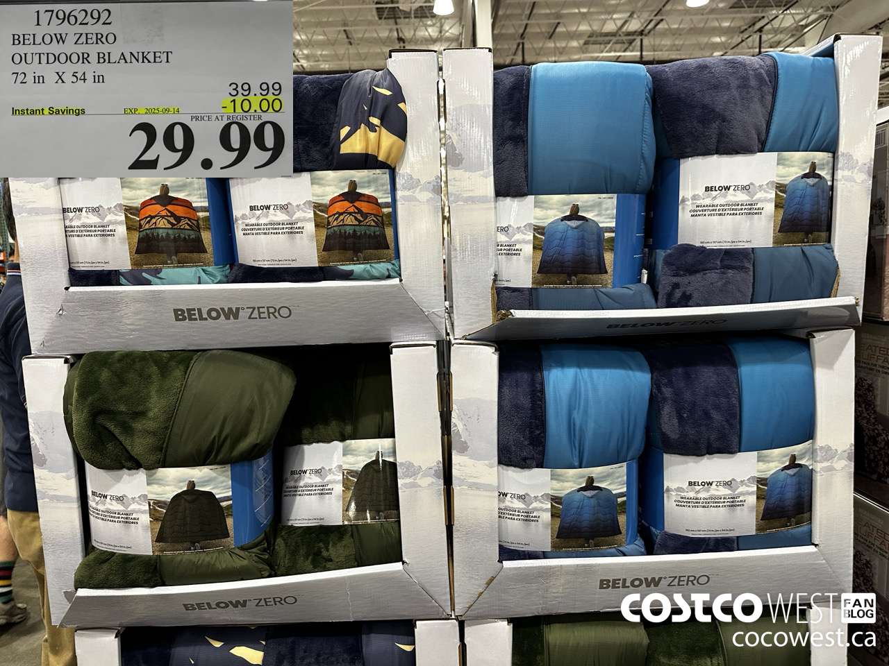 1796292 BELOW ZERO OUTDOOR BLANKET 72