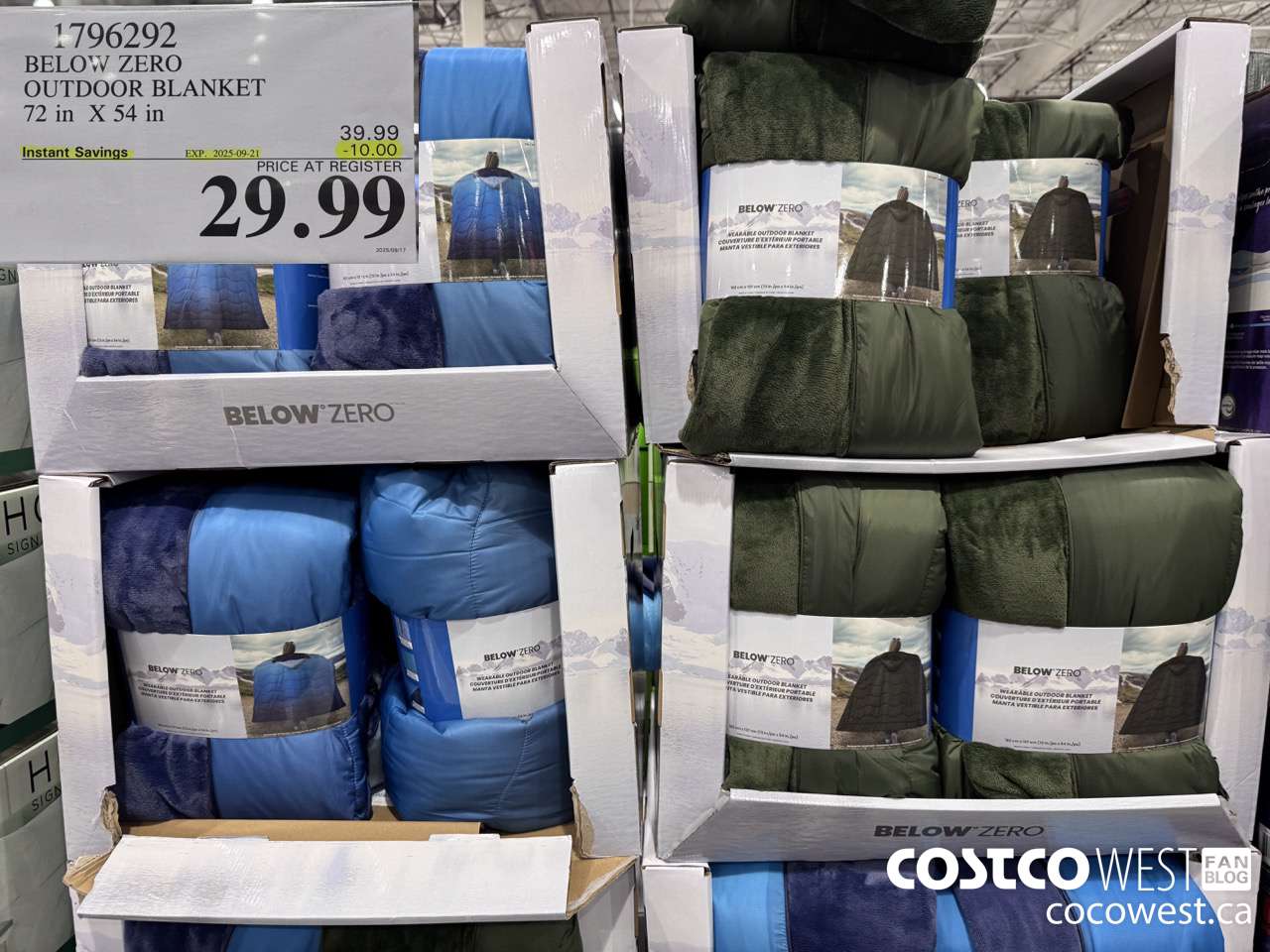 1796292 BELOW ZERO OUTDOOR BLANKET 72