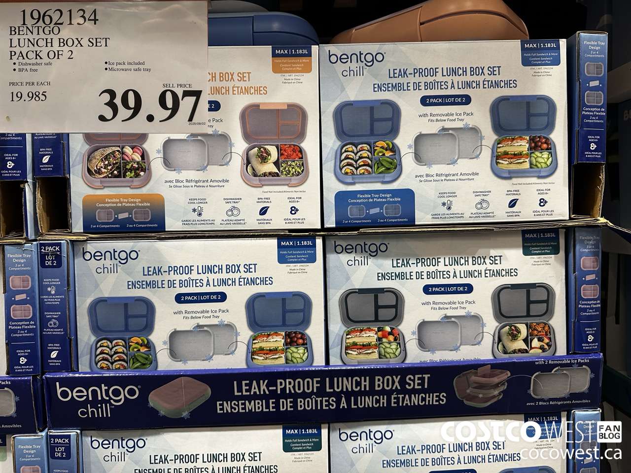 1962134 BENTGO LUNCH BOX SET PACK OF 2 $39.97