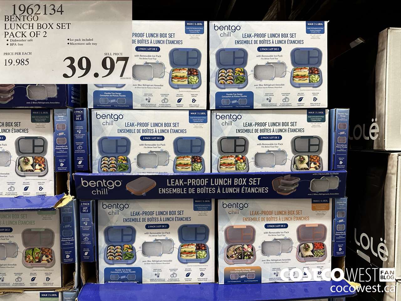 1962134 BENTGO LUNCH BOX SET PACK OF 2 $39.97