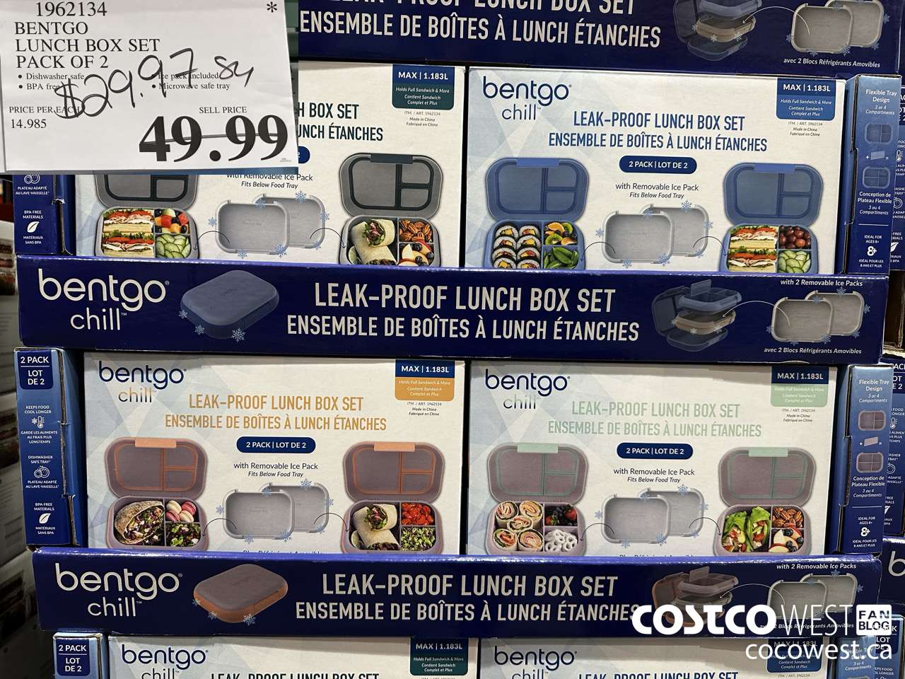 1962134 BENTGO LUNCH BOX SET PACK OF 2 $29.97