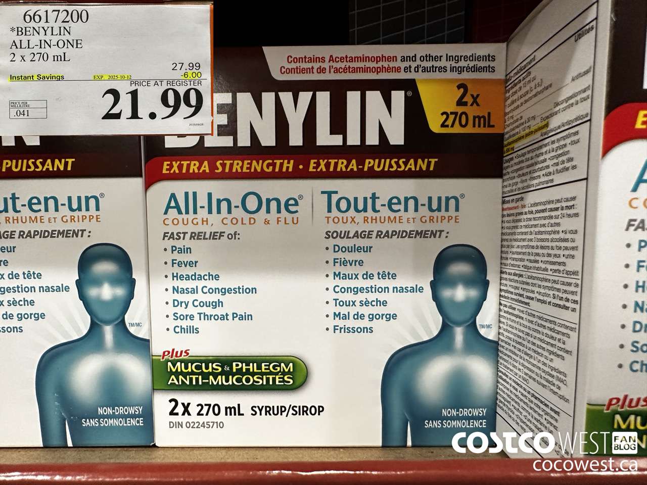 6617200 BENYLIN ALL-IN-ONE 2 X 270 ML ($6.00 INSTANT SAVINGS EXPIRES ON 2025-10-12) $21.99