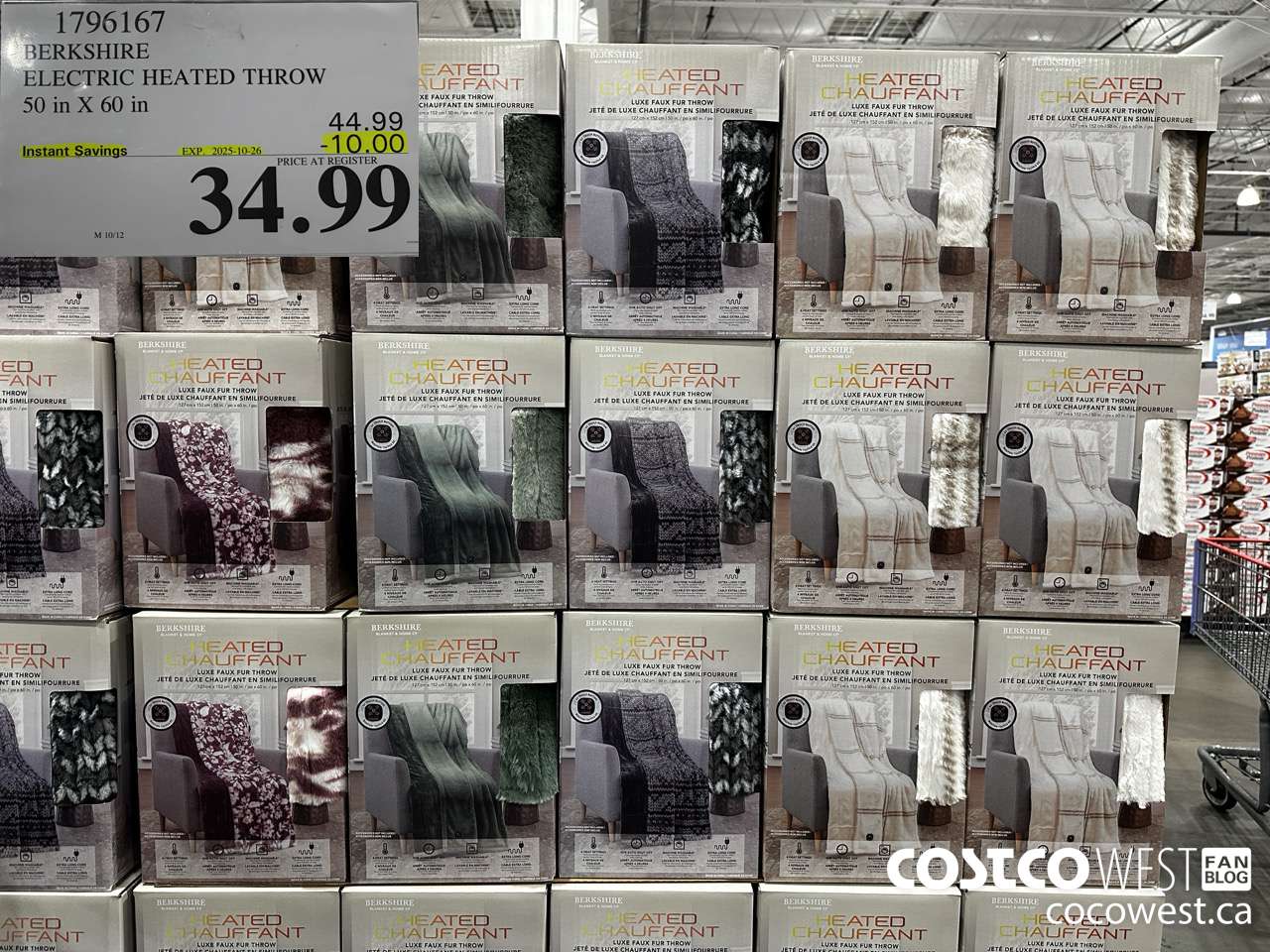 1796167 BERKSHIRE ELECTRIC HEATED THROW 50IN X 60IN ($10.00 INSTANT SAVINGS EXPIRES ON 2025-10-26) $34.99