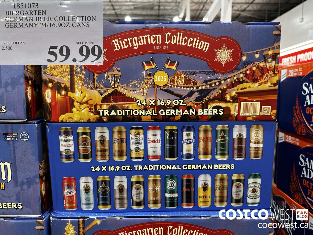 1851073 BIERGARTEN GERMAN BEER COLLECTION GERMANY 24/16.9OZ CANS $59.99