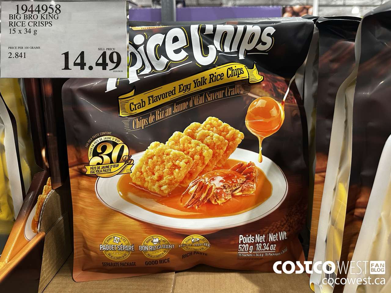 1944958 BIG BRO KING RICE CRISPS 15 X 34G $14.49