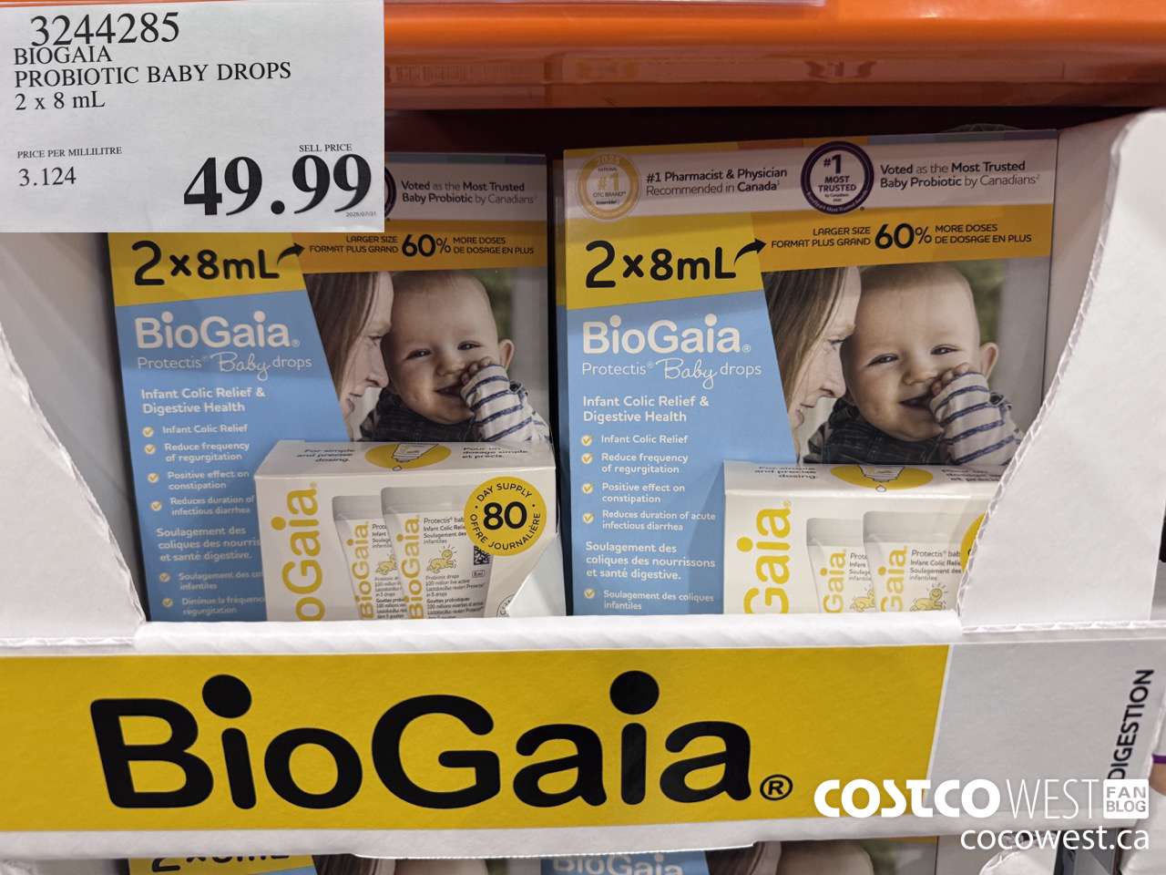 3244285 BIOBAIA PROBIOTIC BABY DROPS 2 X 8ML $49.99