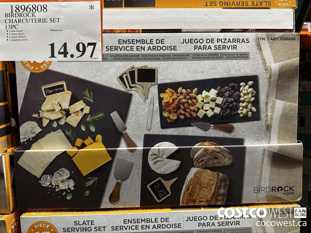 1896808 BIRDROCK CHARCUTERIE SET 13PC $14.97