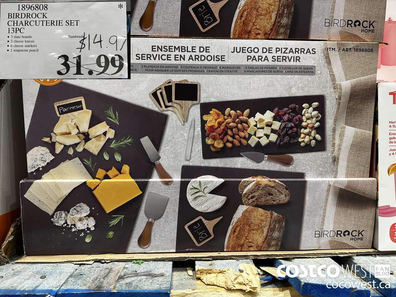 1896808 BIRDROCK CHARCUTERIE SET 13PC $14.97