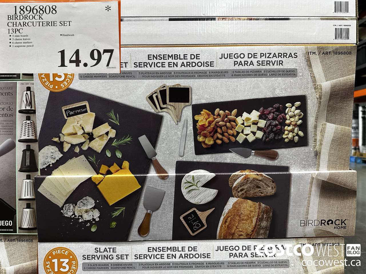 1896808 BIRDROCK CHARCUTERIE SET 13PC $14.97