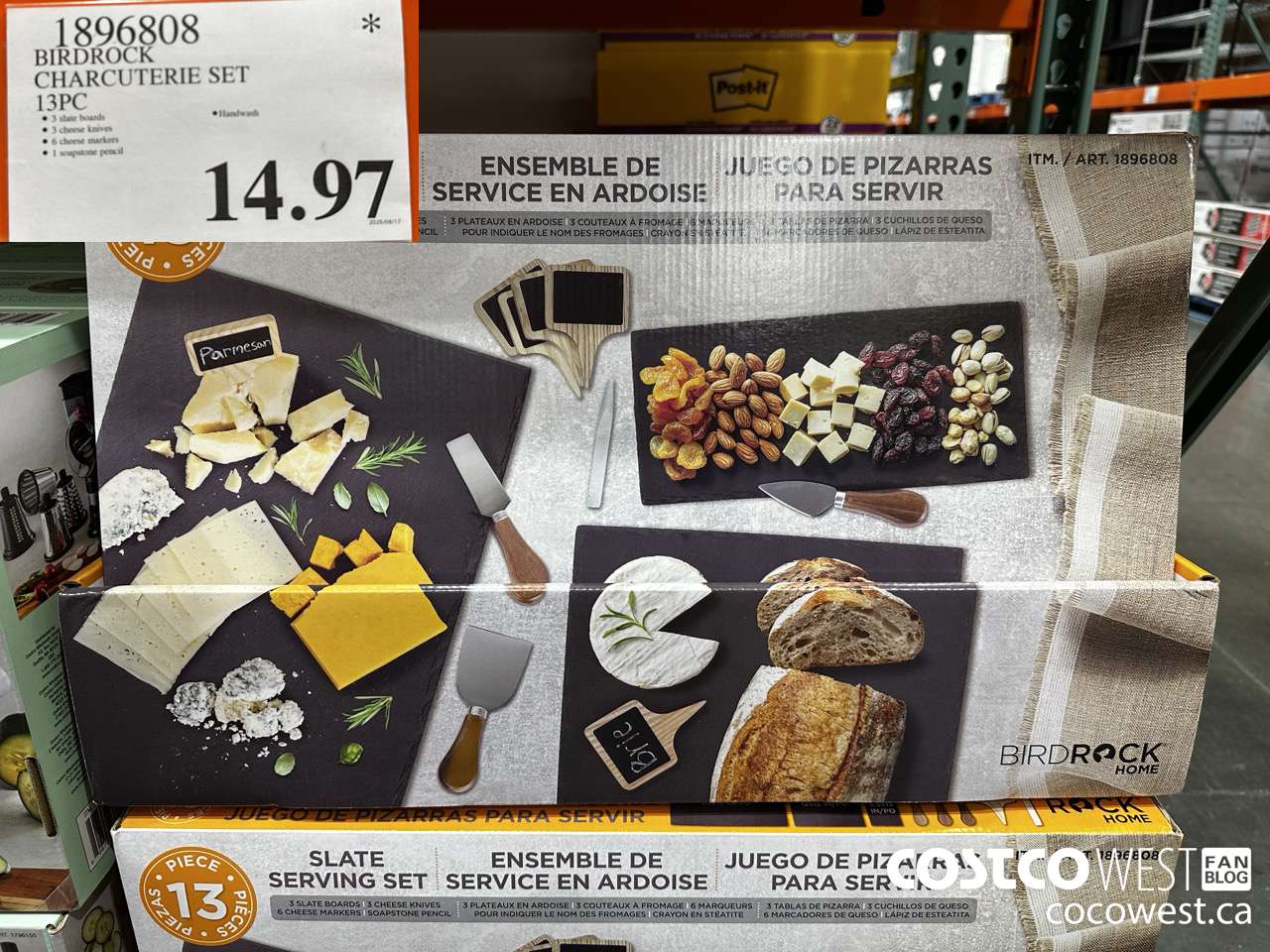 1896808 BIRDROCK CHARCUTERIE SET 13PC $14.97