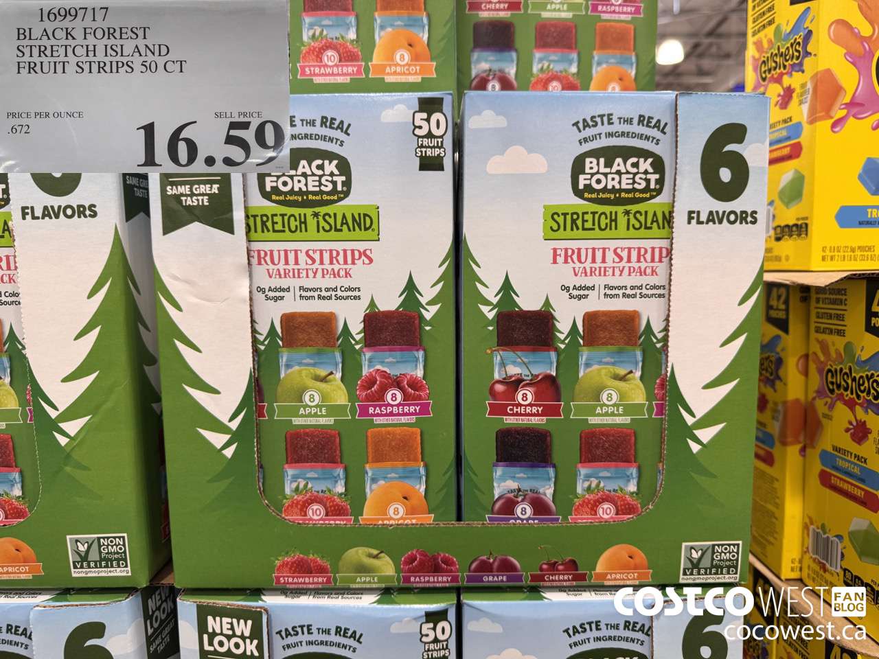 1699717 BLACK FOREST STRETCH ISLAND FRUIT STRIPS 50 CT $16.59