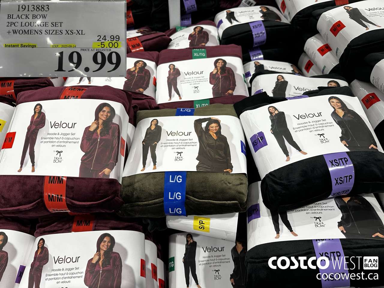 1913883 BLAK BOW 2PC LOUNGE SET WOMENS SIZES XS-XL ($5.00 INSTANT SAVINGS EXPIRES ON 2025-09-14) $19.99