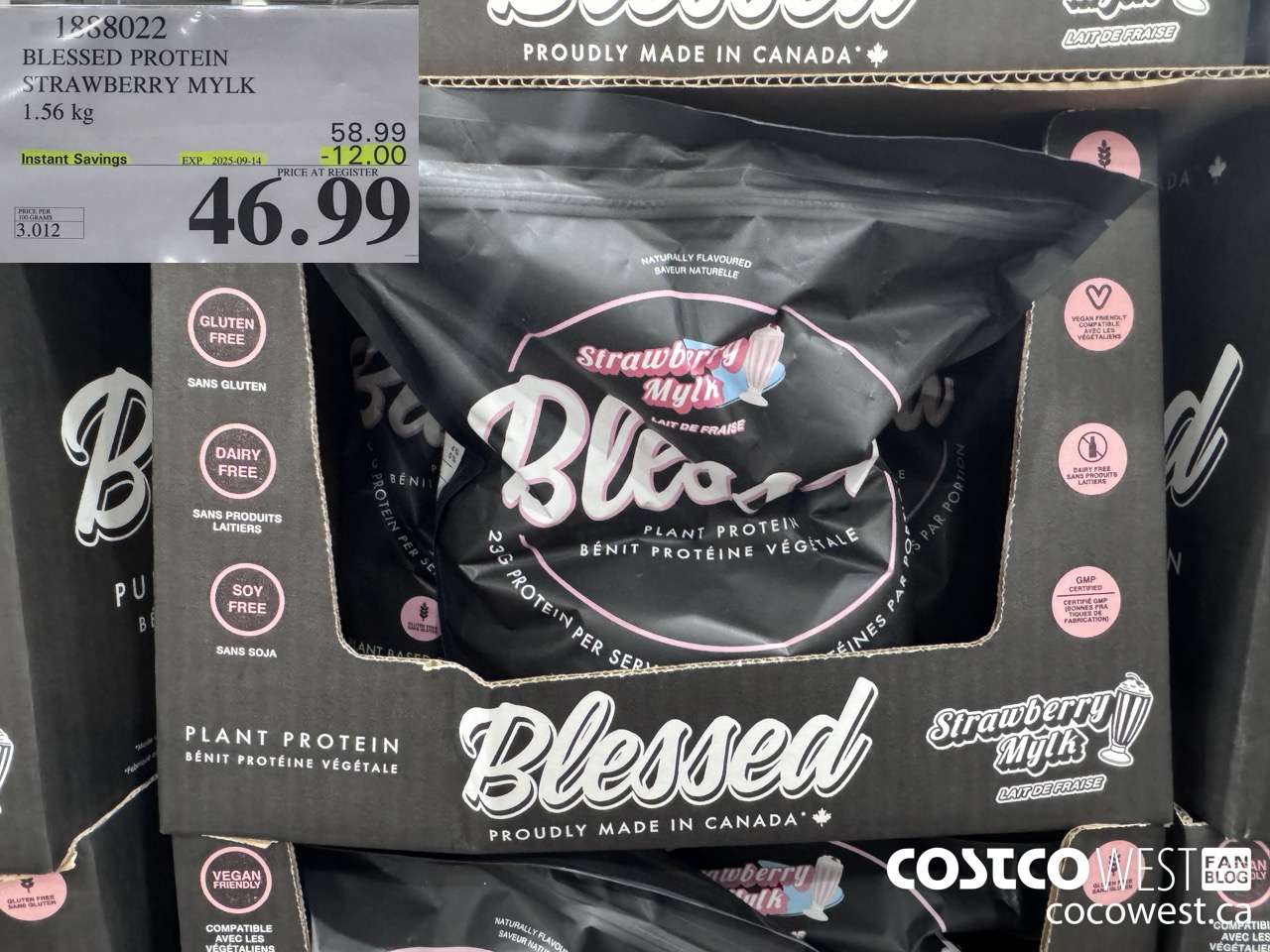 1888022 BLESSED PROTEIN STRAWBERRY MYLK 45 SERVINGS ($12.00 INSTANT SAVINGS EXPIRES ON 2025-09-14) $46.99