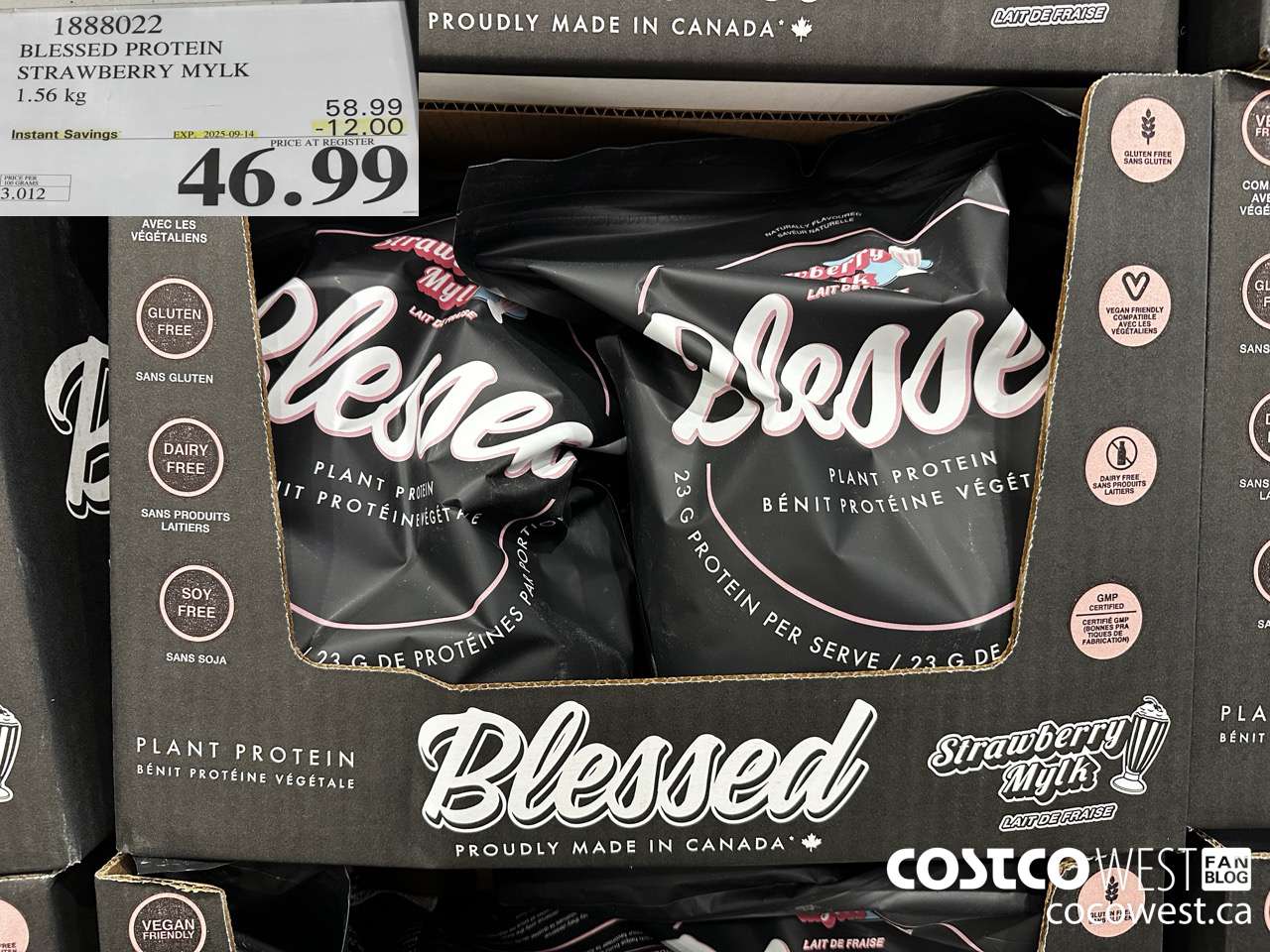 1888022 BLESSED PROTEIN STRAWBERRY MYLK 45 SERVINGS ($12.00 INSTANT SAVINGS EXPIRES ON 2025-09-14) $46.99