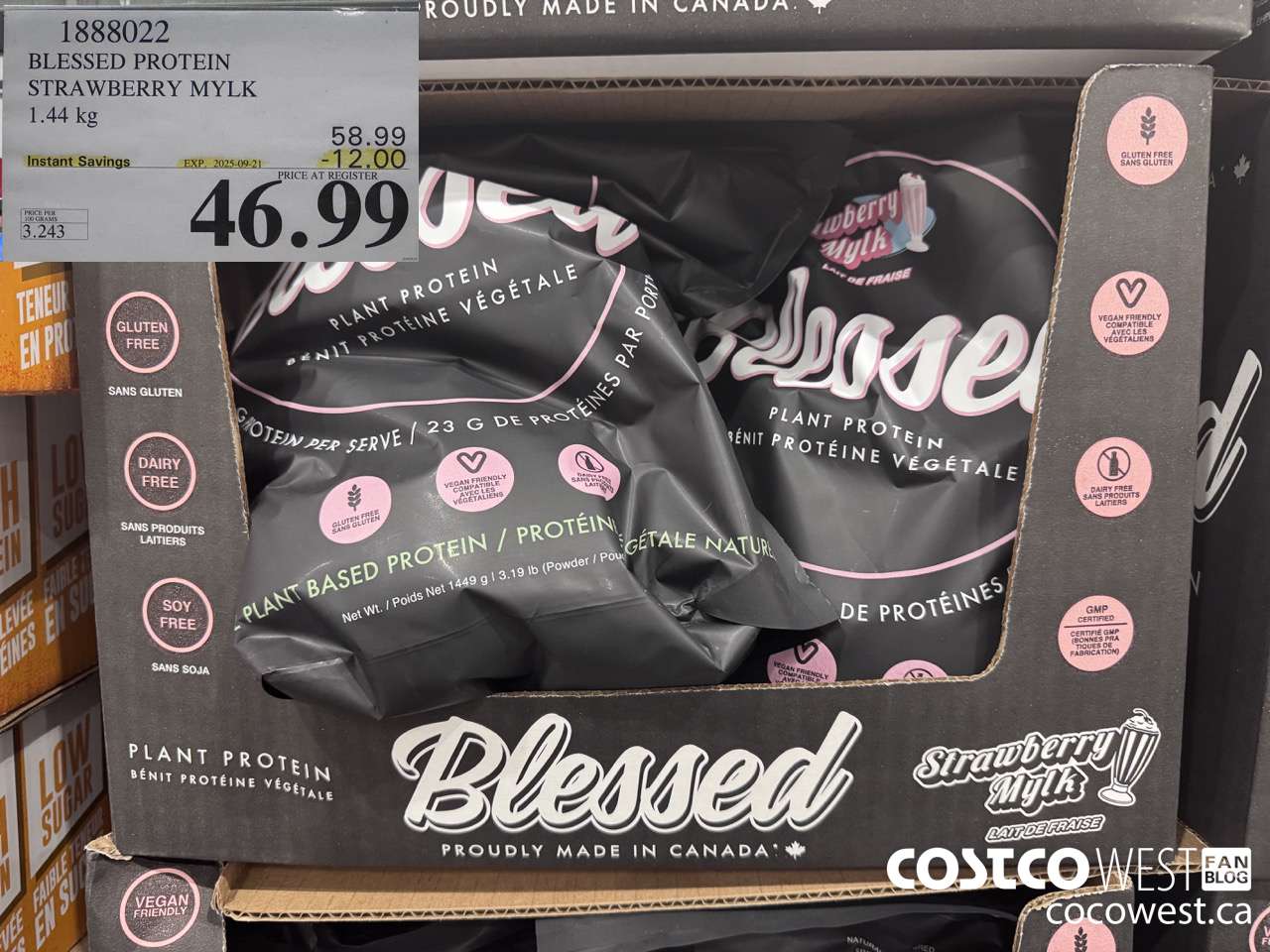 1888022 BLESSED PROTEIN STRAWBERRY MYLK 45 SERVINGS ($12.00 INSTANT SAVINGS EXPIRES ON 2025-09-21) $46.99