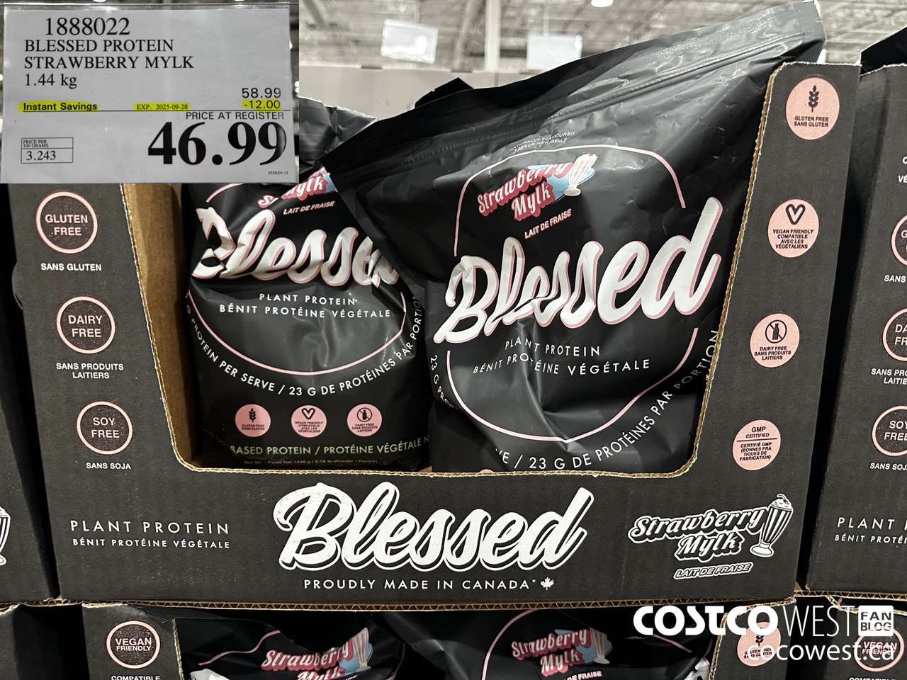 1888022 BLESSED PROTEIN STRAWBERRY MYLK 45 SERVINGS ($12.00 INSTANT SAVINGS EXPIRES ON 2025-09-28) $46.99