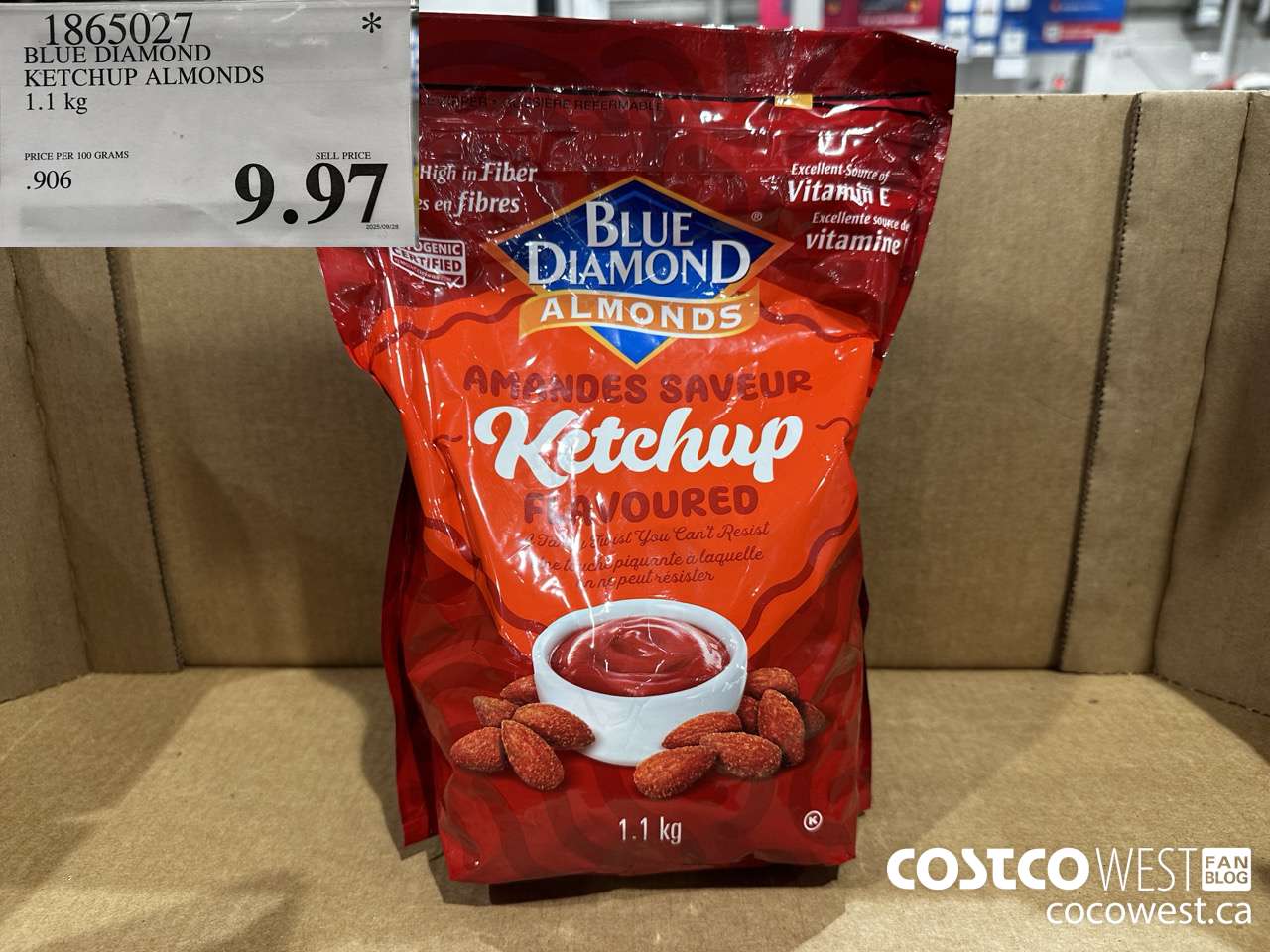 1865027 BLUE DIAMOND KETCHUP ALMONDS 1.1KG $9.97