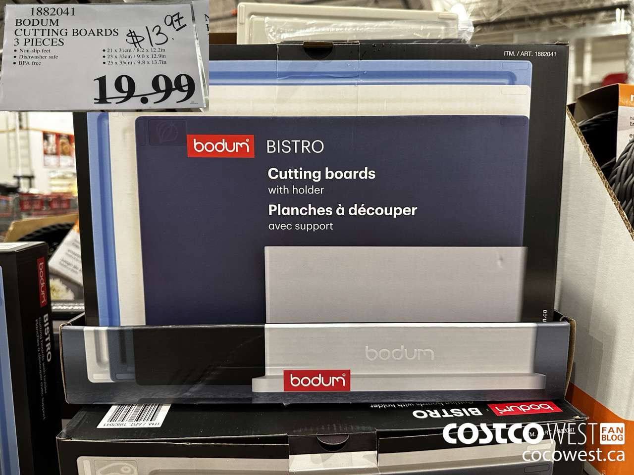 1882041 BODUM CUTTING BOARDS 3 PIECES $13.97