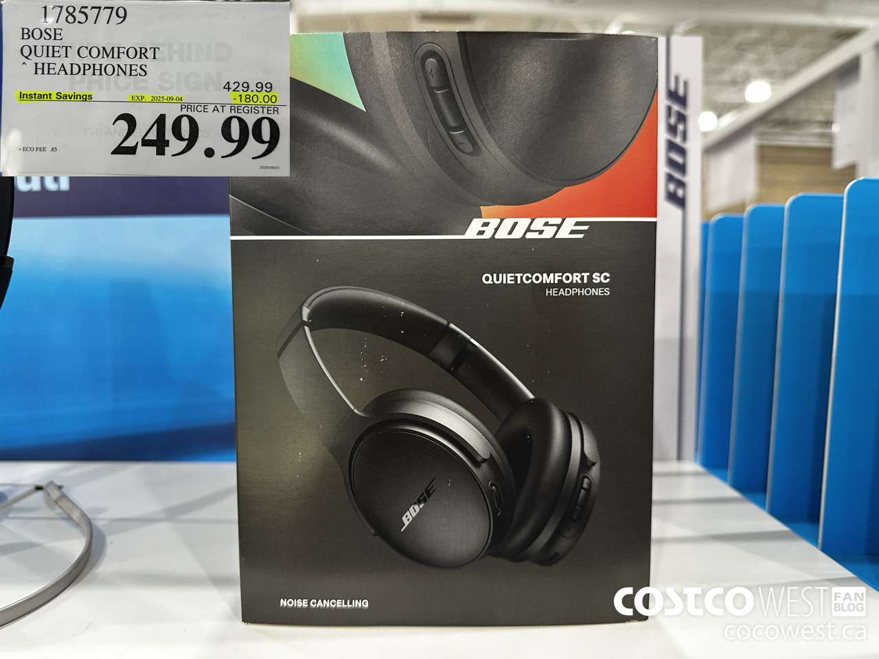 1785779 BOSE QUIET COMFORT OVER-THE-EAR WIRELESS HEADPHONES ($180.00 INSTANT SAVINGS EXPIRES ON 2025-09-04) $249.99