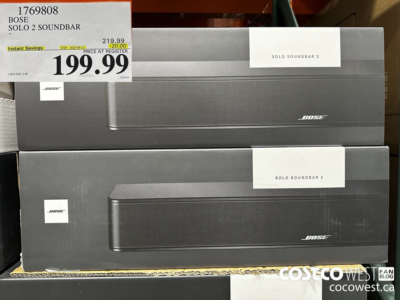 1769808 BOSE SOLO 2 SOUNDBAR ($20.00 INSTANT SAVINGS EXPIRES ON 2025-09-11) $199.99