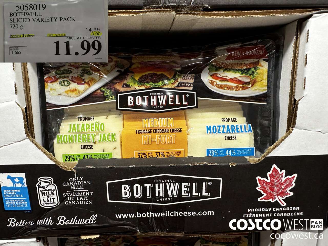 5058019 BOTHWELL SLICED VARIETY PACK 720 g ($3.00 INSTANT SAVINGS EXPIRES ON 2025-09-14) $11.99
